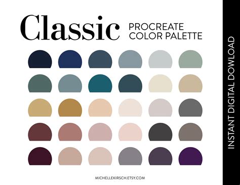 A classic and elegant color palette with neutral colors and rich accent colors