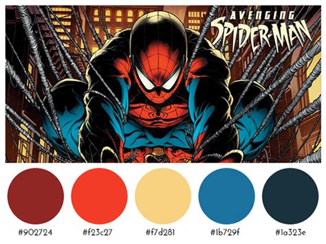 Classic Spiderman Color Palette