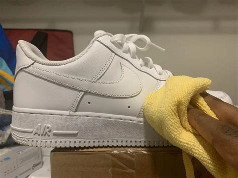 Clear Air Force Ones in White