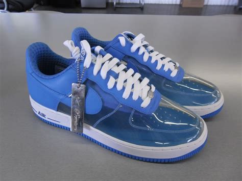 Clear Air Force Ones in Blue