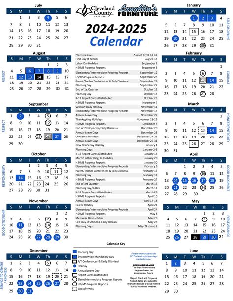 Cleveland County Schools Calendar Events