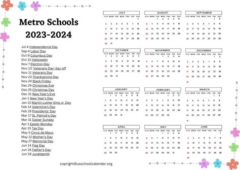 Cleveland Metro School District Calendar Holidays