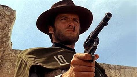 Clint Eastwood's revolver in a scene from The Good, the Bad and the Ugly