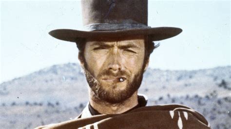 Clint Eastwood in various Western roles, holding different revolvers