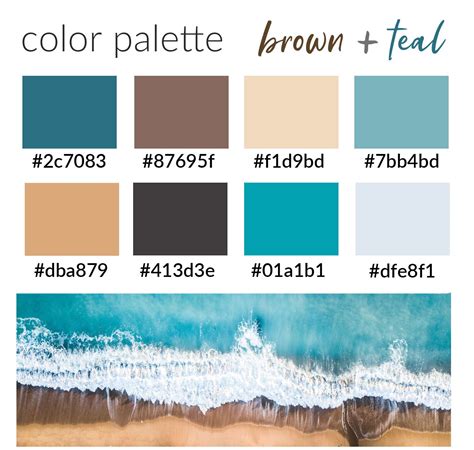 Coastal Brown and Blue Color Palette