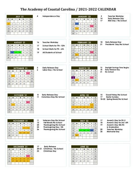 Coastal Carolina Academic Calendar