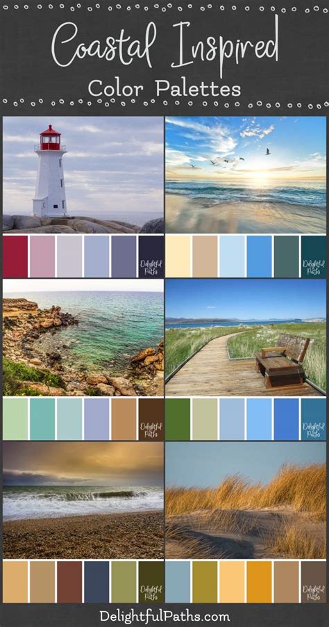 Coastal color palettes