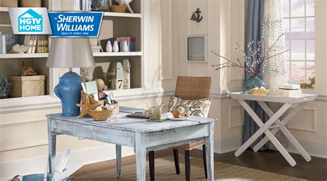 Calming blues, whites, and sandy neutrals bring the soothing essence of the coast into your home