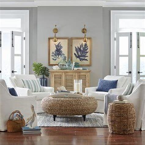 Coastal off-white and gold decor with nautical accents