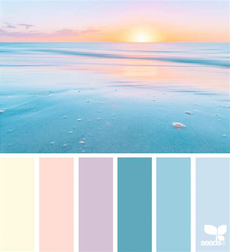 A coastal summer color palette with calming colors