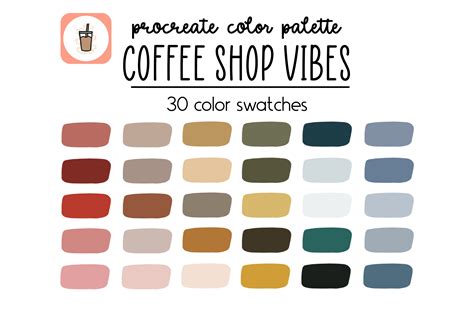 Coffee shop color palette