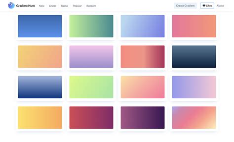 Color gradient for opalescent effect