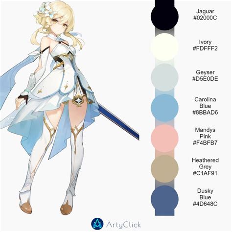 Color Palette for Fantasy Characters