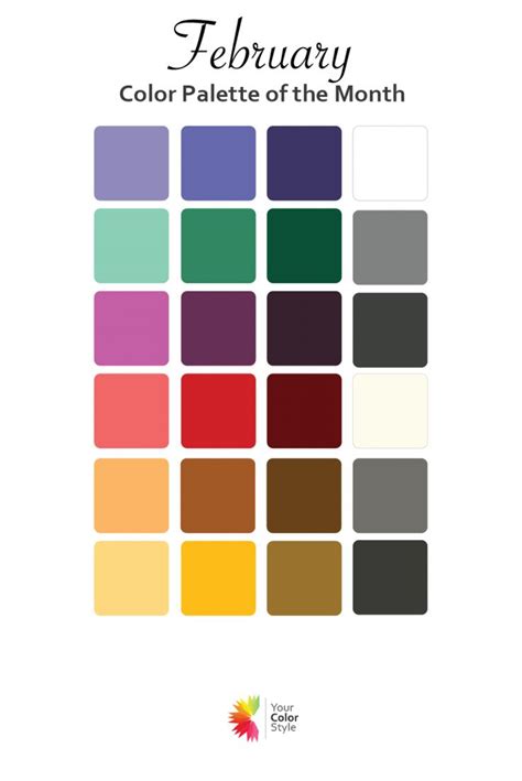 Color Palette for February