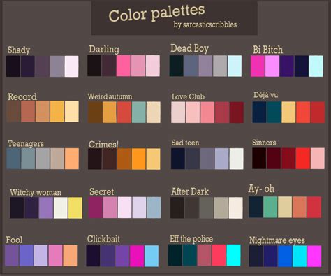 Color Palette Ideas for Tumblr Blogs