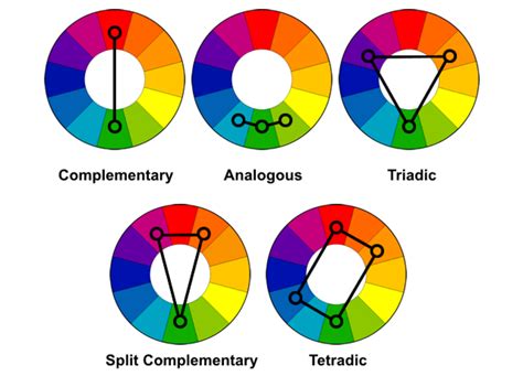 A diagram illustrating color theory principles