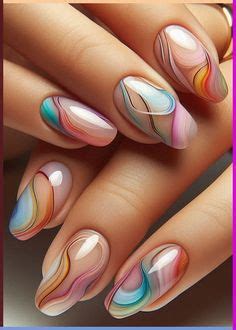 Colorful nail art created with a rainbow makeup palette