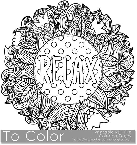 Coloring Books for Relaxation