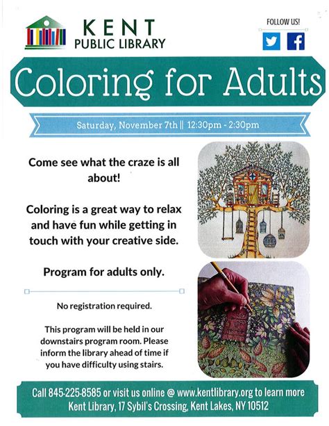 Coloring events and workshops