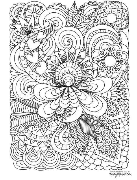 Colouring book pages printable free for adults