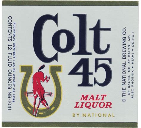 Labels from different Colt 45 products