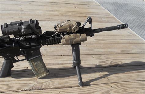 A selection of accessories for a combat assault rifle