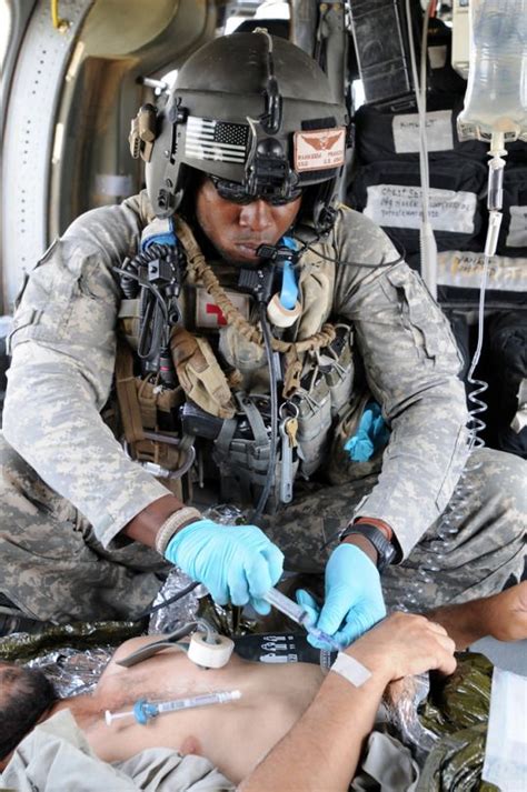 Army medical team in combat zone