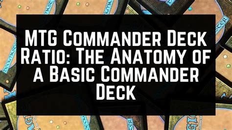 Commander Deck Ratio Importance