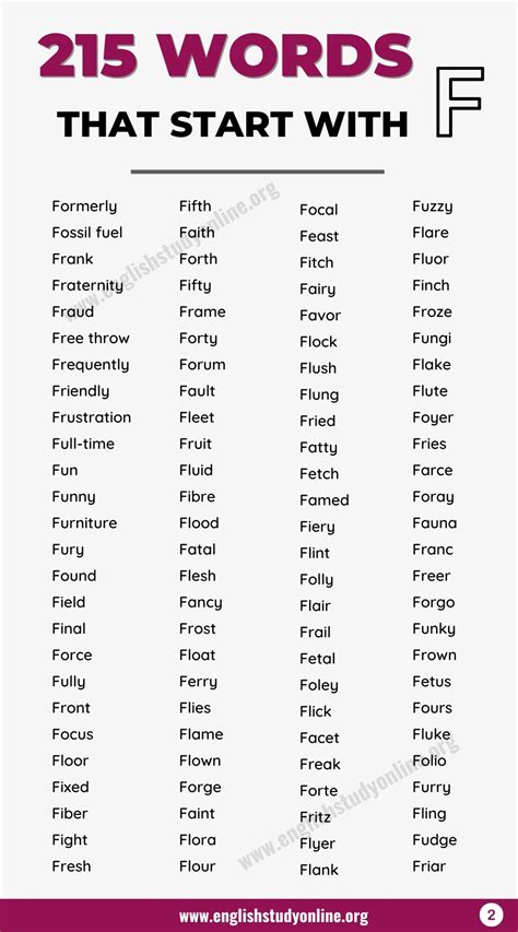 Common words that end with the letter F