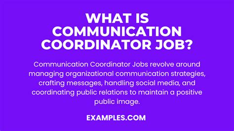 Communications Coordinator