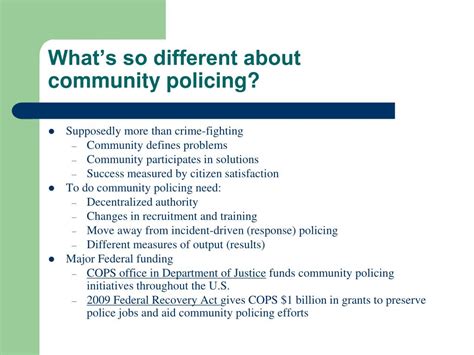 Community policing efforts