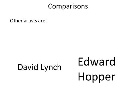 Comparisons to Other Artists