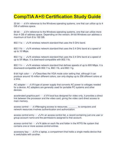 CompTIA A+ study schedule