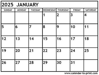 Conclusion and final thoughts on January 2025 printable calendar