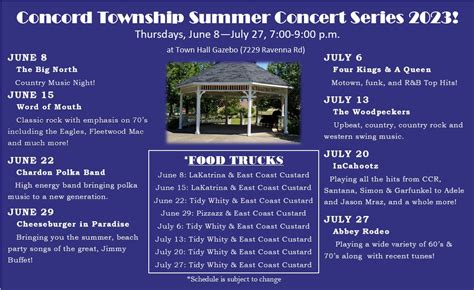 Concord Summer Events