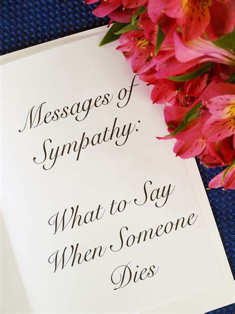 Condolence Message