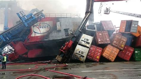 Container terminal accident