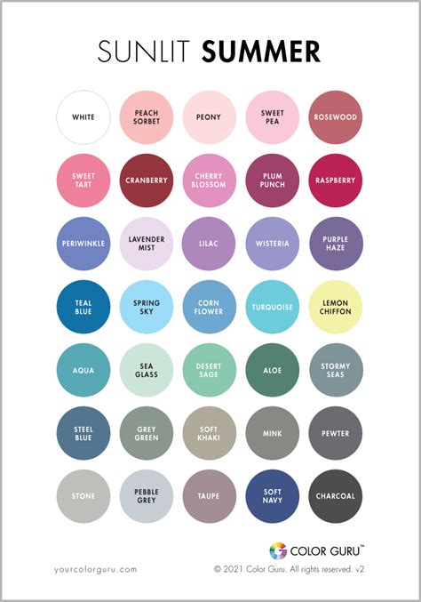 Cool Summer Colors for Web Design