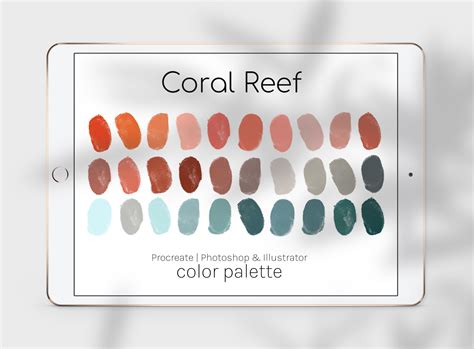 Coral reef color palette