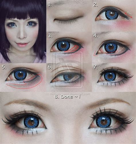 Cosplay anime makeup look