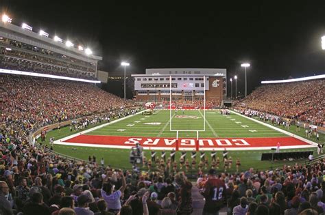 BYU Cougars football stadium at night