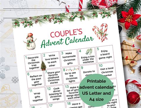 Couples Advent Calendar Activities