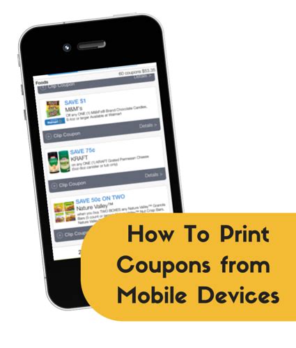 Coupons Printable and Mobile Devices