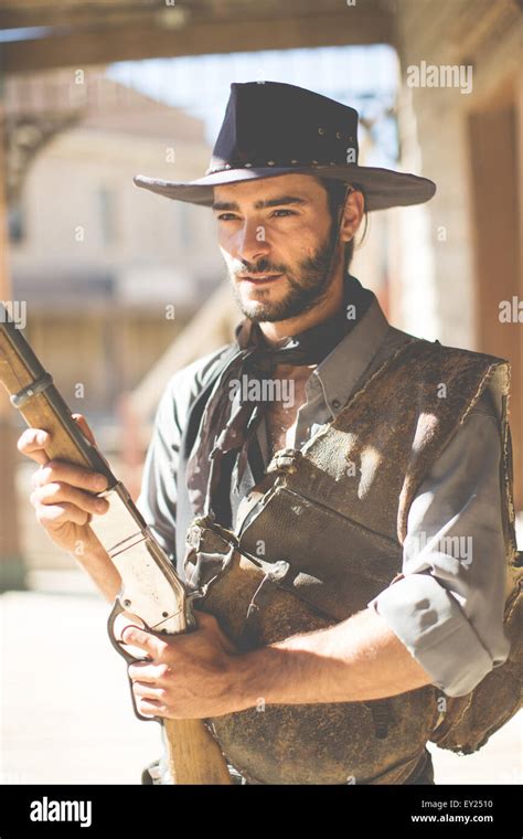 Cowboy with Shotgun in the Wild West