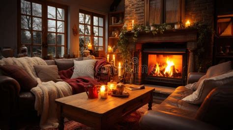 A cozy living room with red and green accents creates a warm and inviting ambiance.