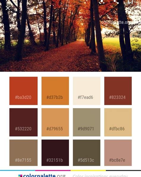 Cozy cabin autumn color palette