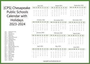 CPSchools Calendar Interface