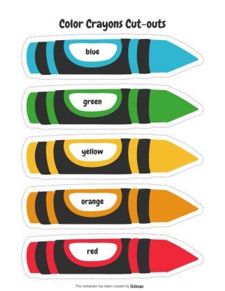 Crayon Cut Outs Templates and Printables