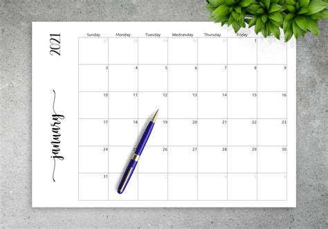 Creating a Free Printable Monthly Calendar PDF