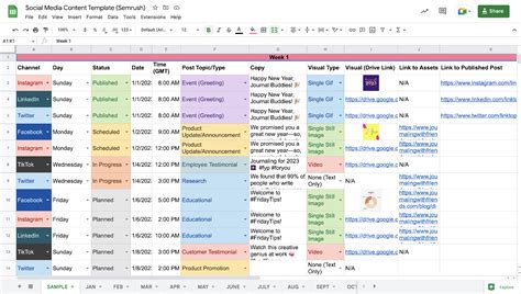 Creating a Smart Cross Calendar